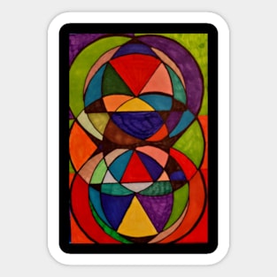 Circles Stained Glass Window Sticker